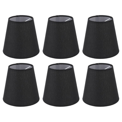 6Pcs Lampshade Lamp Shade Modern Simple Style Home Decoration Black for Small E14 Bulb