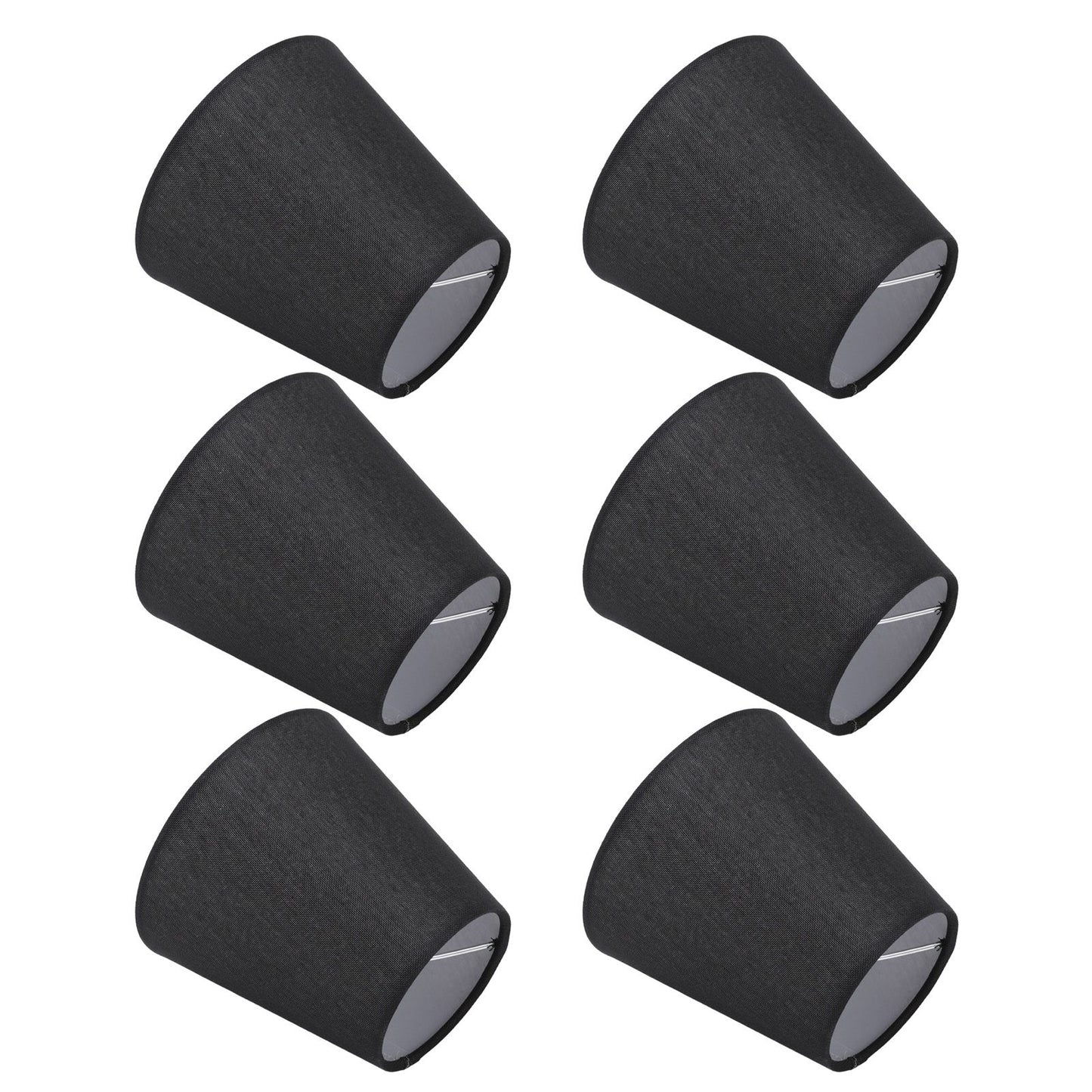 6Pcs Lampshade Lamp Shade Modern Simple Style Home Decoration Black for Small E14 Bulb