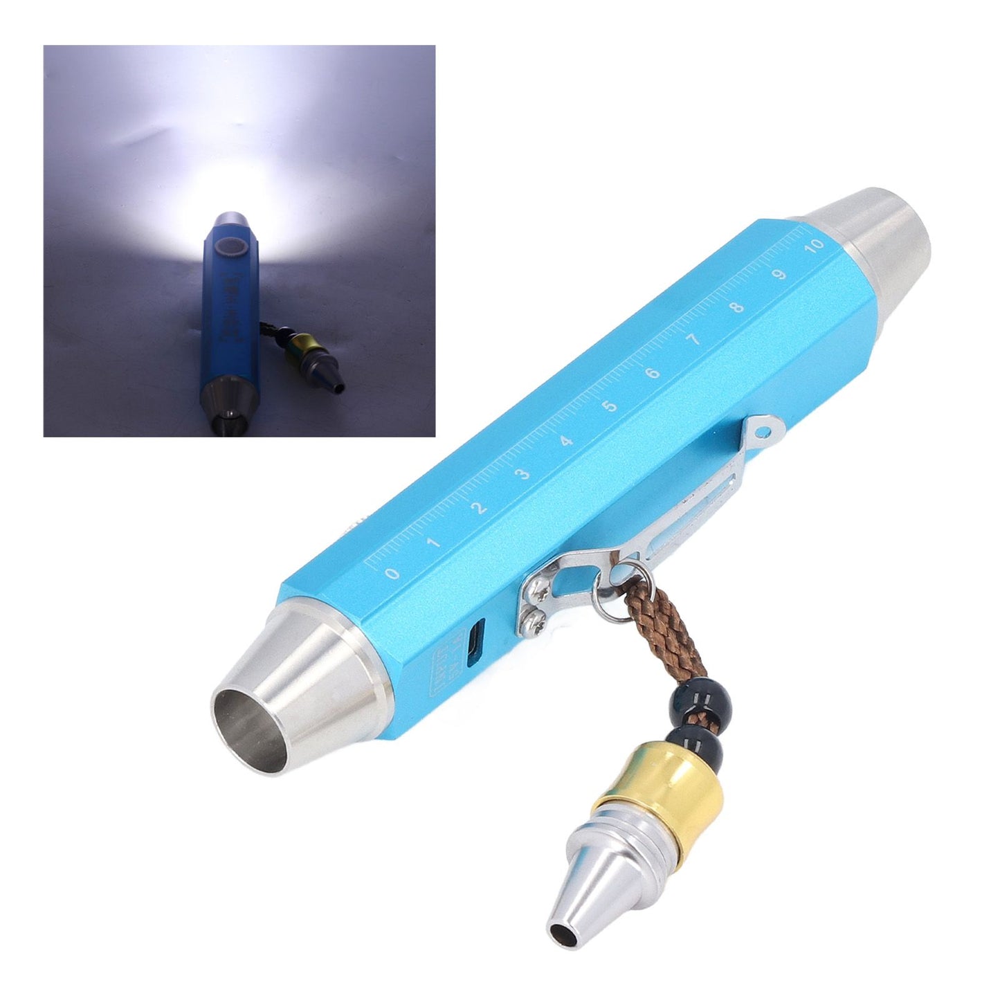 Jewelry Identification Light Double Head White Light Purple Light 2 LED USB Charge Jewelry Detector Lamp for Home Outdoor