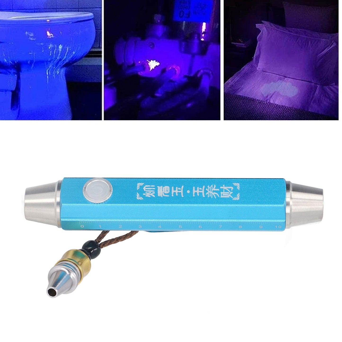 Jewelry Identification Light Double Head White Light Purple Light 2 LED USB Charge Jewelry Detector Lamp for Home Outdoor