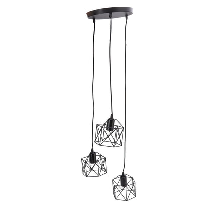 Antique Pendant Lampshade E27 3 Head Retro Unique Style Hanging Light Shade for Home Cafes 85‑240V