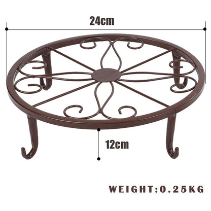 Classic Metal Iron Art Plant Pot Stand Flowerpot Base Holder Rack Indoor Outdoor Home Decor