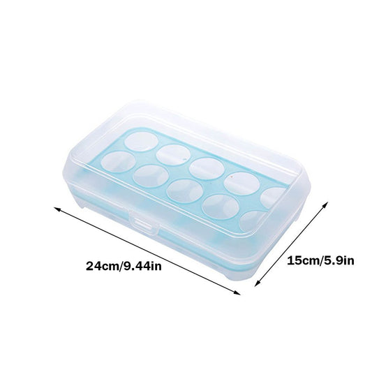 15 Grids Egg Storage Box Egg Preservation Container Portable Egg Organizer
