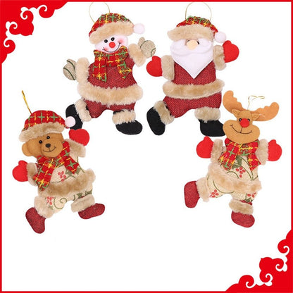 Christmas Tree Ornament Christmas Plush Dolls Pendant for Christmas Tree Decoration