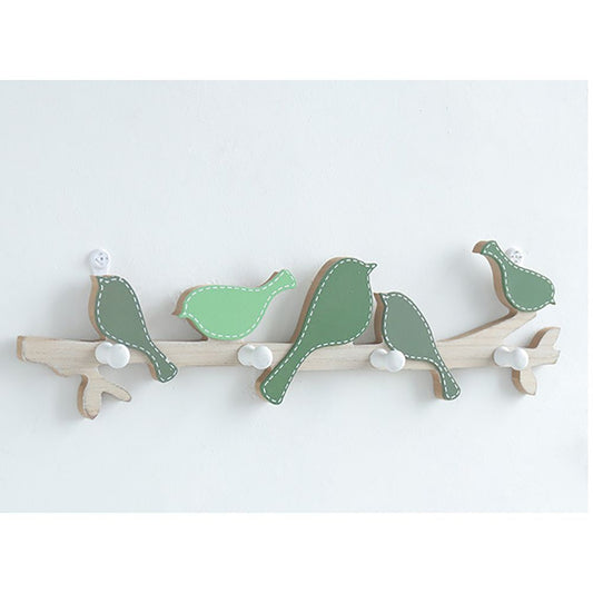 Wooden Wall Mounted Bird Hooks Wall Decoration Wall Hanging Clothes Hook