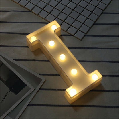LED 26 Alphabet Letter Number Lights Ampersand and Symbol Love Heart Light Up Sign Lamp For Love Wedding Home Party Holiday Bar Decoration