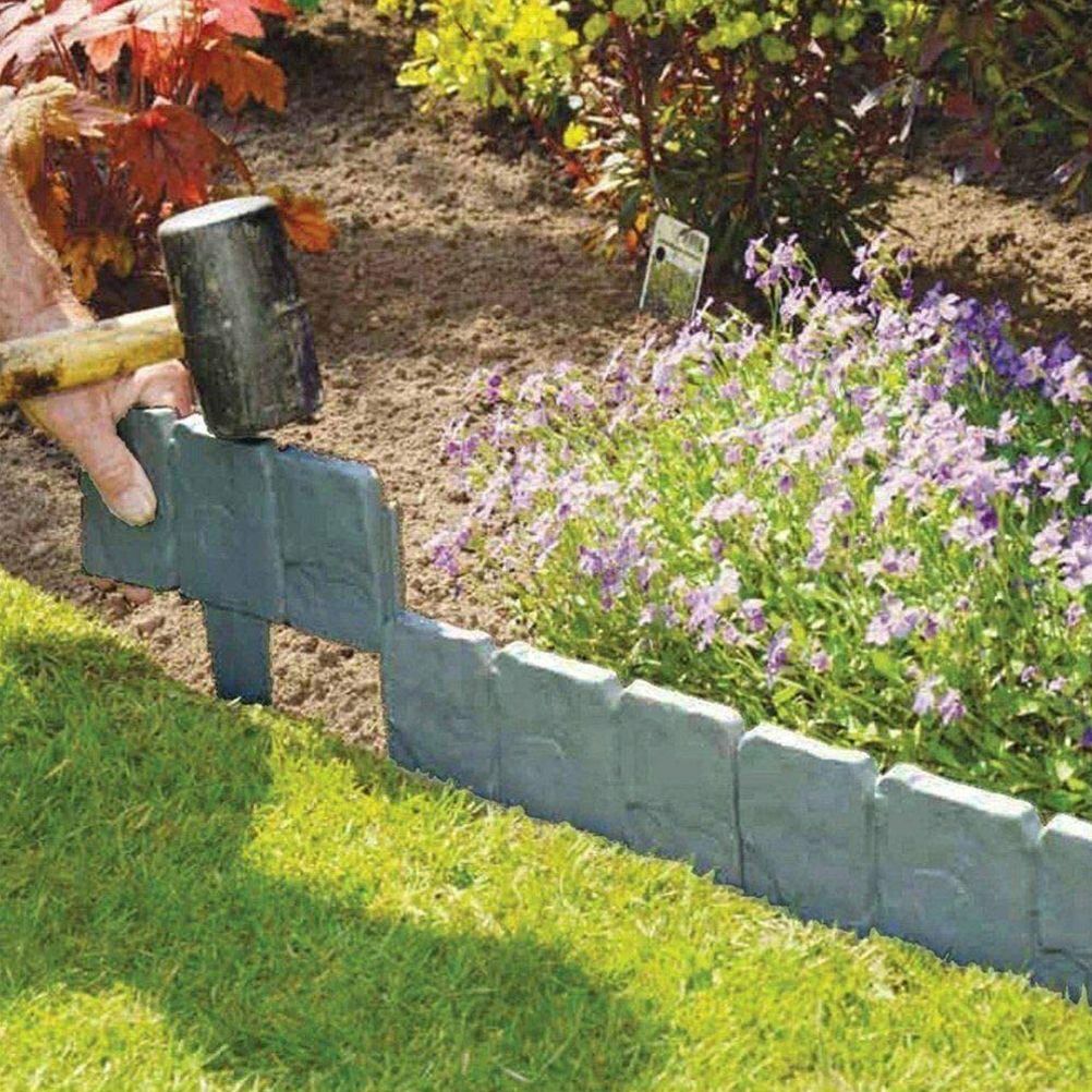 20pcs Landscape Edging Border Plastic Garden Fence Lawn Decorative Border