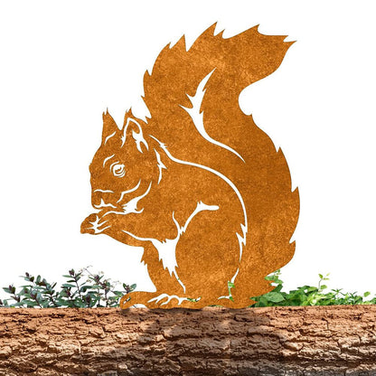 Rusty Standing Tree Stake Metal Rust Figure Garden Stake Outdoor Garden Yard Decoration