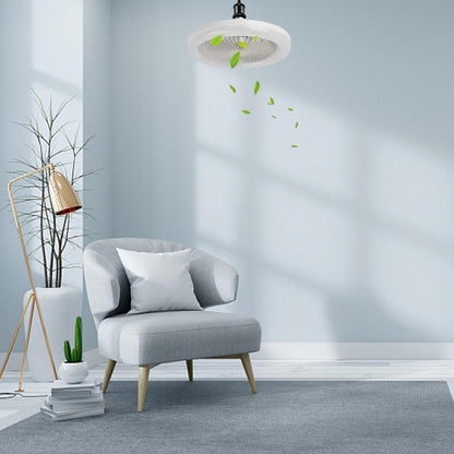 Ceiling Fans with Lighting 30W Dimmable Fan Lamp Modern Smart E27 Lamp Head Fan Light for Home Bedroom Living Room