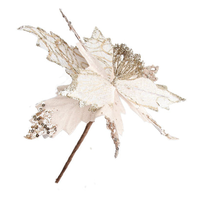Christmas Flower Simulation Christmas Tree Decoration Christmas Glitter Flower