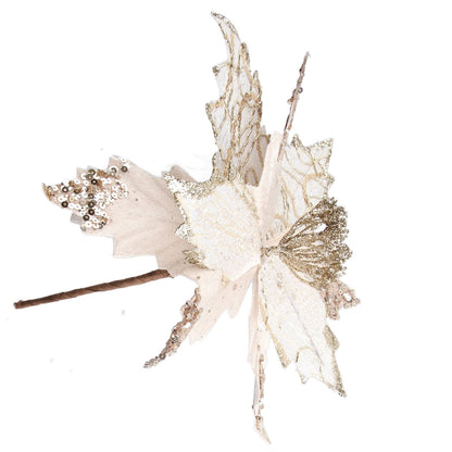Christmas Flower Simulation Christmas Tree Decoration Christmas Glitter Flower