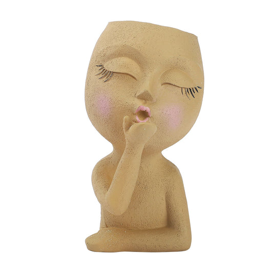 Mannequin Resin Flower Pot Face Flower Pot Garden Decoration