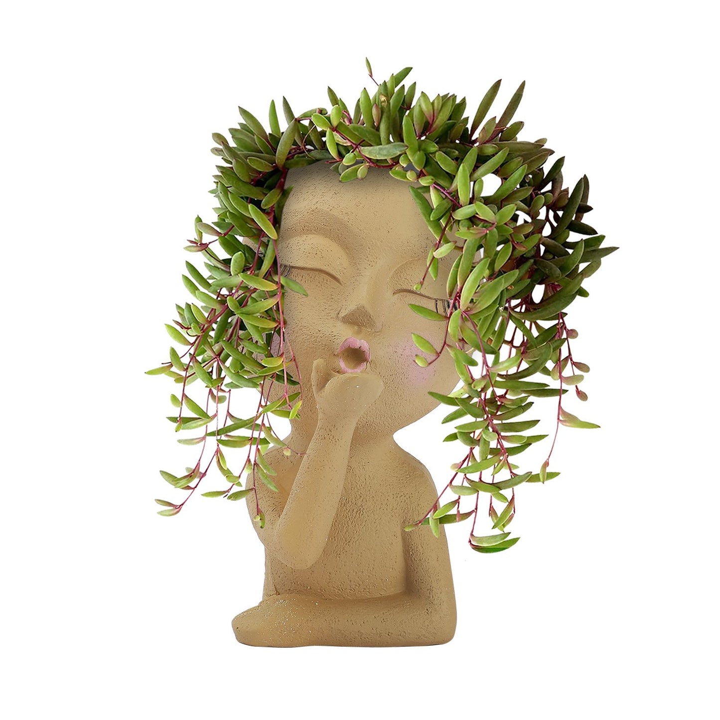 Mannequin Resin Flower Pot Face Flower Pot Garden Decoration