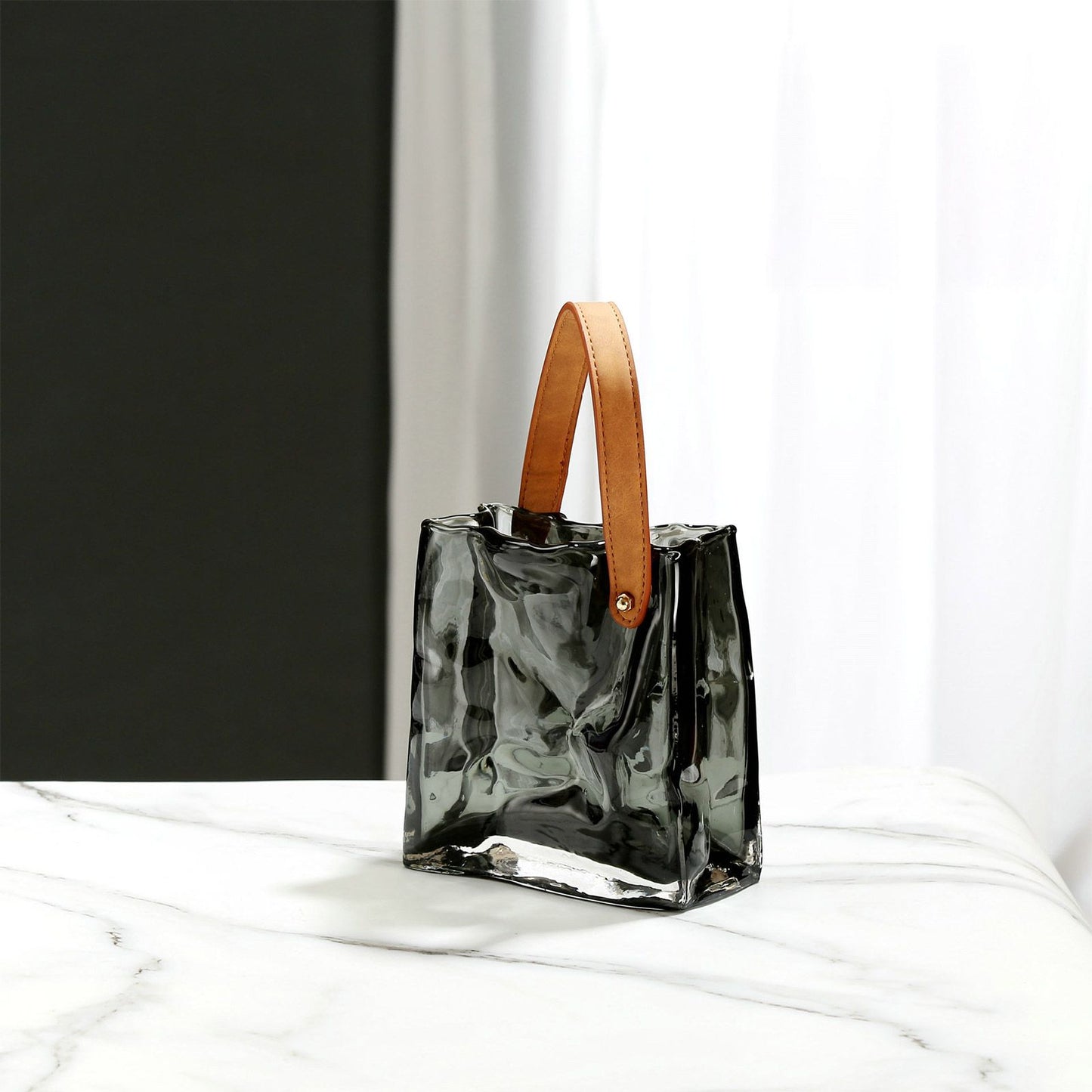Handbag Vase Original Color Glass Vase Fish Tank Glass Vase Handmade Vase