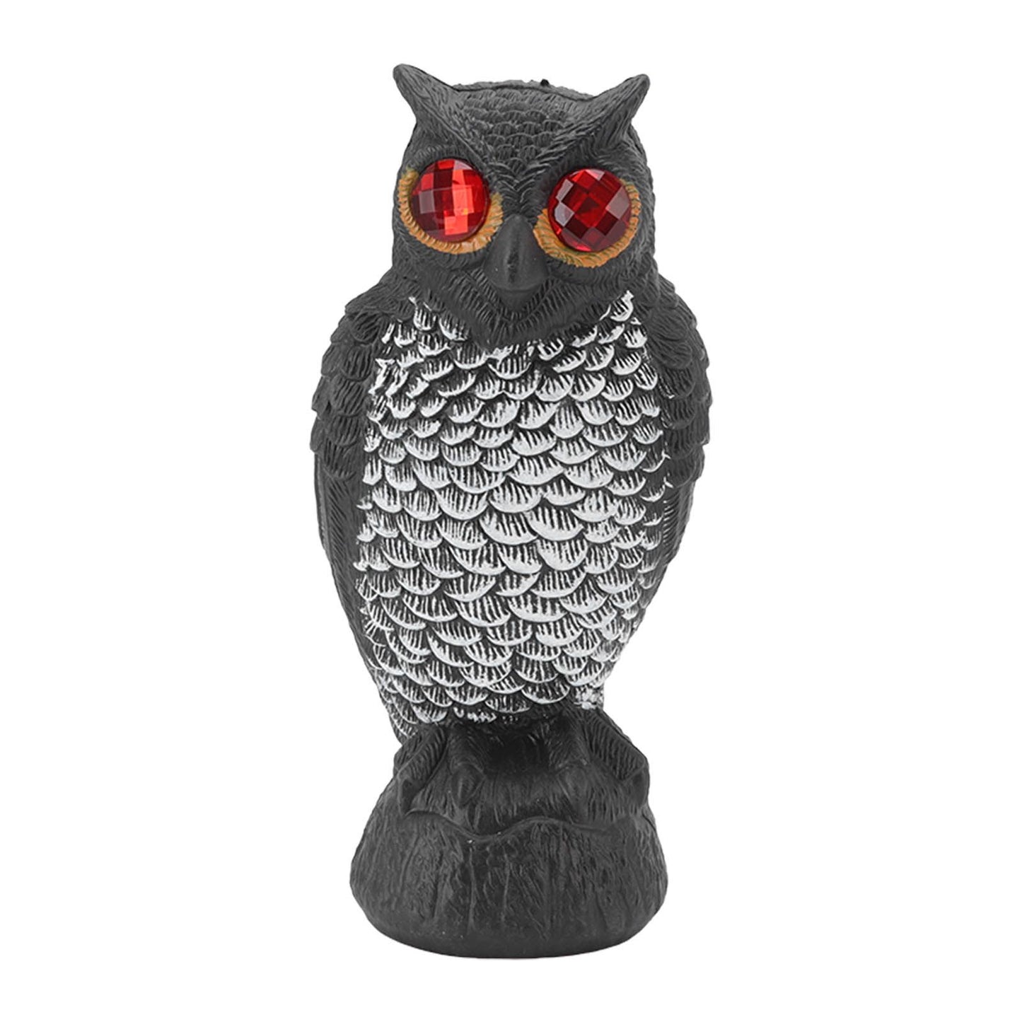 Owl Bird Deterrent Garden Plastic Red Eyes Owls to Keep Birds Away Fine Details Wear Resistant Owls to Keep Birds Away Cartoon Flaky Small Owl