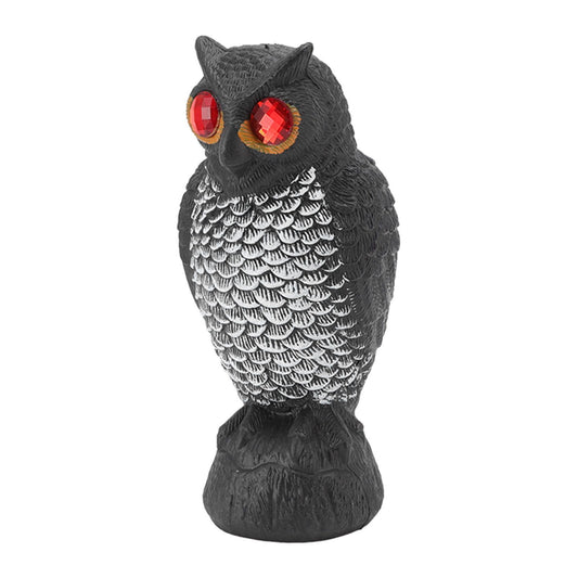 Owl Bird Deterrent Garden Plastic Red Eyes Owls to Keep Birds Away Fine Details Wear Resistant Owls to Keep Birds Away Cartoon Flaky Small Owl