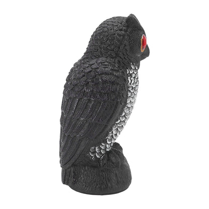 Owl Bird Deterrent Garden Plastic Red Eyes Owls to Keep Birds Away Fine Details Wear Resistant Owls to Keep Birds Away Cartoon Flaky Small Owl