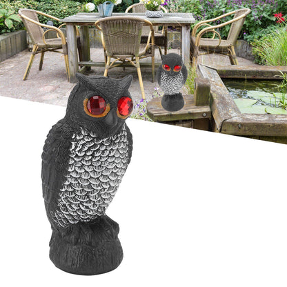 Owl Bird Deterrent Garden Plastic Red Eyes Owls to Keep Birds Away Fine Details Wear Resistant Owls to Keep Birds Away Cartoon Flaky Small Owl