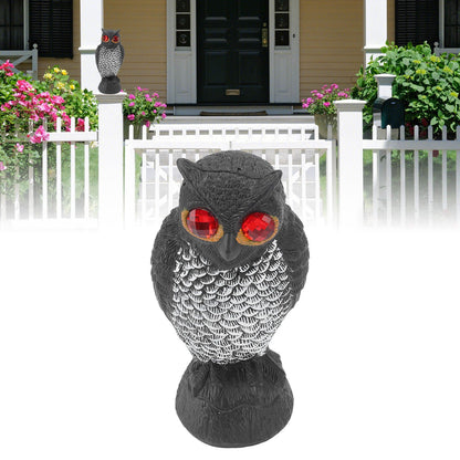 Owl Bird Deterrent Garden Plastic Red Eyes Owls to Keep Birds Away Fine Details Wear Resistant Owls to Keep Birds Away Cartoon Flaky Small Owl