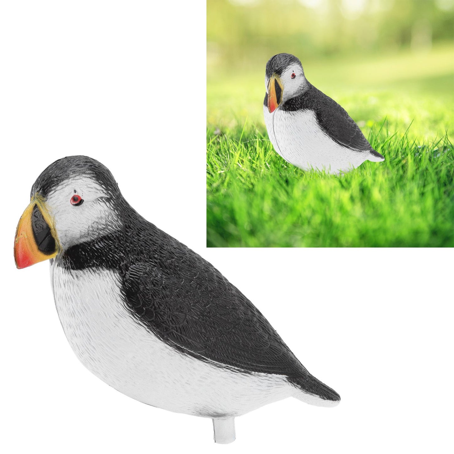 Seabird Figurine Lifelike Vivid Hand Carved Plastic Seabird Sculpture Outdoor Garden Patio Home Decoration