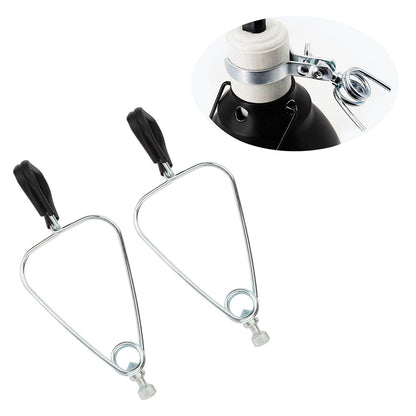 2 Sets Lampshade Holder Iron Reptile Clamp Stand Fixture for Tortoise Lizard Pets Reptile Dome Light