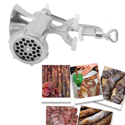 Meat Grinder Multifunctional Large Heavy Duty Home Aluminum Alloy Manual Meat Grinder Hand Crank Meat Sausage Filler