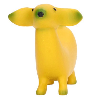 Banana Dog Sculpture Resin Funny Lovely Lightweight Banana Dog Art Decoration for Home Desktop M 13x8cm/5.1x3.1in
