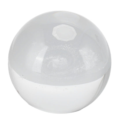Crystal Ball Night Light Wired Button Switch Round 3D Decorative Crystal Ball with Base for Home Galactic System Warm Light