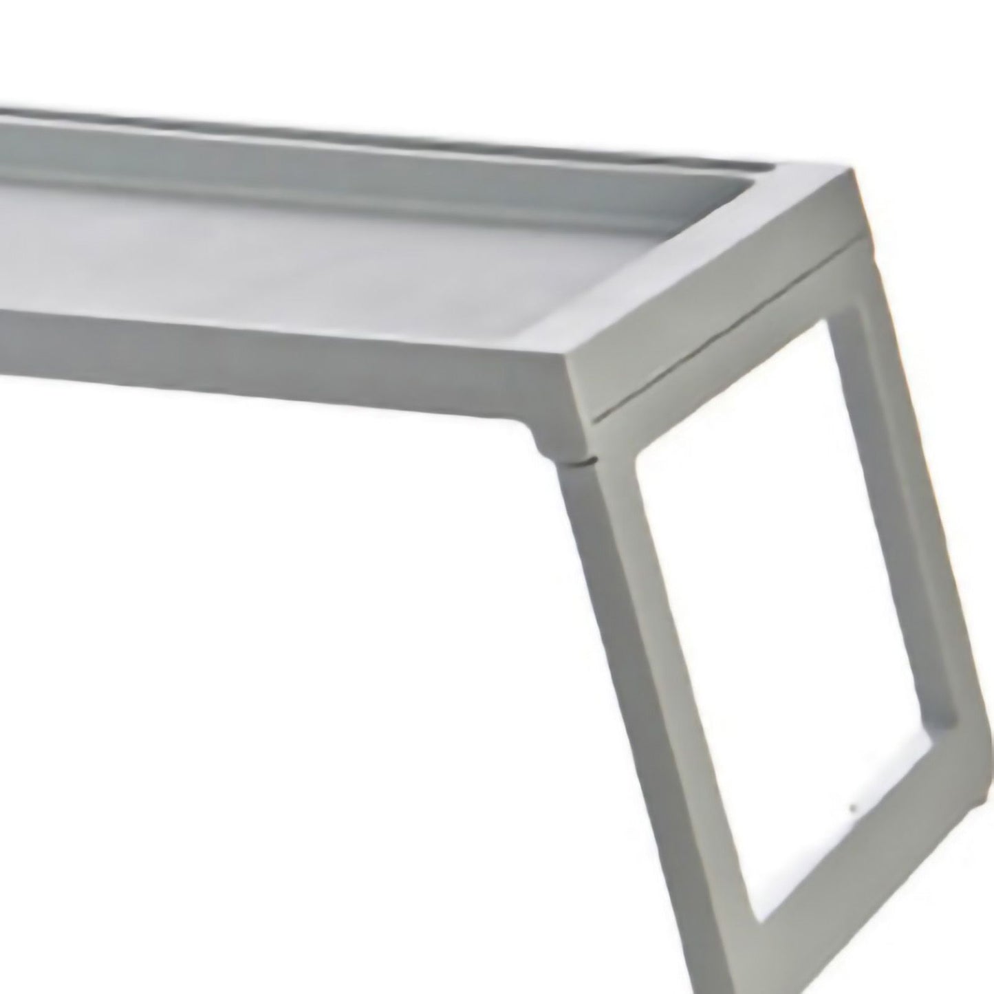 Laptop Bed Desk PP Folding Simple Downward Grooved Design Lap Desk Bed Table with Charging Hole for Bedroom Dorm Grey 68x35.8x27.5cm