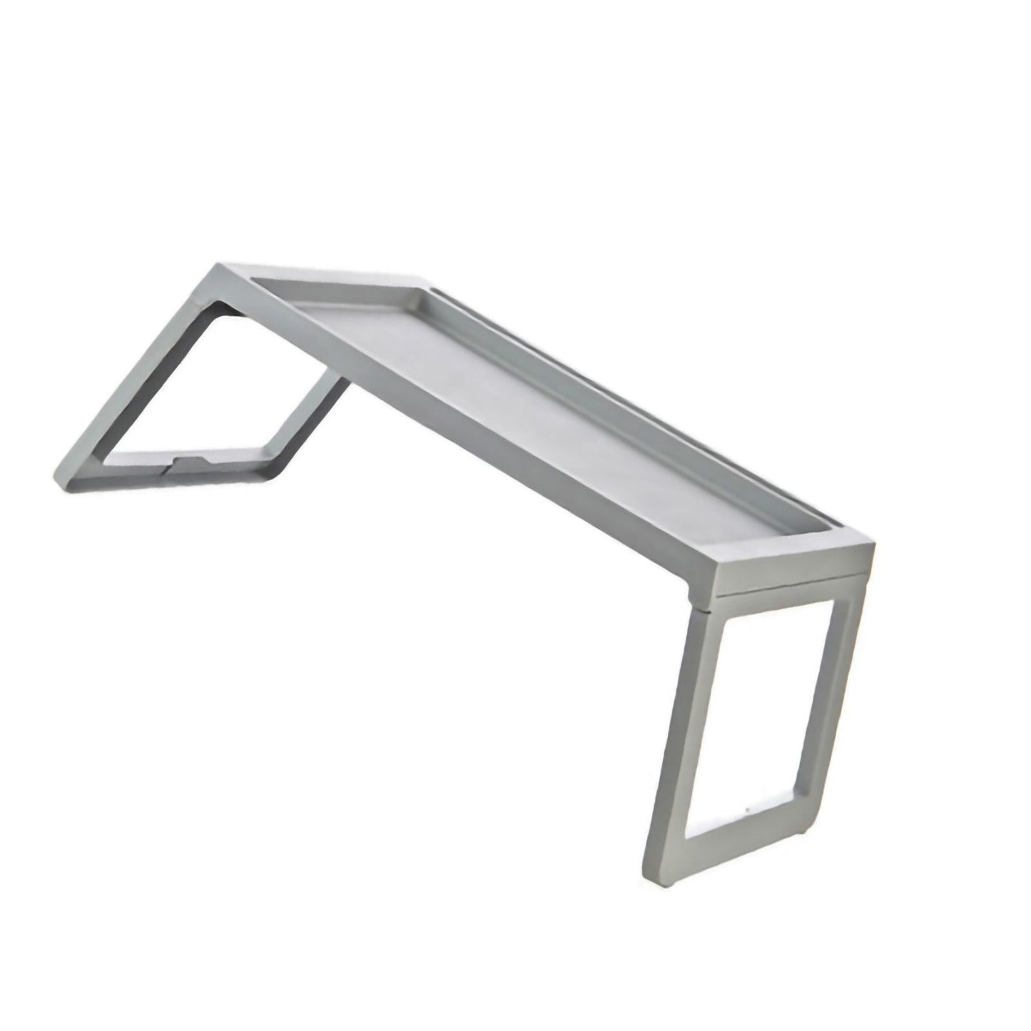 Laptop Bed Desk PP Folding Simple Downward Grooved Design Lap Desk Bed Table with Charging Hole for Bedroom Dorm Grey 68x35.8x27.5cm