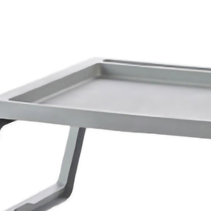 Laptop Bed Desk PP Folding Simple Downward Grooved Design Lap Desk Bed Table with Charging Hole for Bedroom Dorm Grey 68x35.8x27.5cm