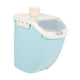 Grain Storage Box Waterproof Clamshell Multipurpose Plastic Rice Storage Containers for Kitchen Blue S 26x34x21cm/10.2x13.4x8.3in