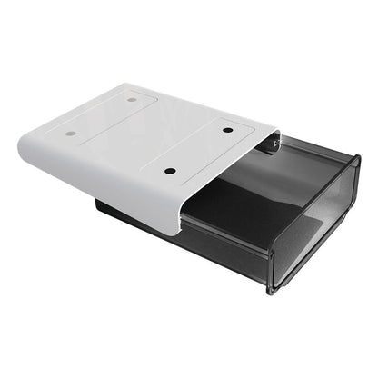 Under Desk Storage Box No Punching Storage ABS PS Small Hidden Drawer For Dormitory Small Transparent Black