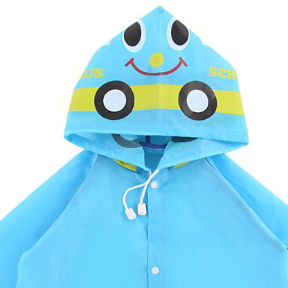 Animal Modeling Children's Raincoat Colorful Cartoon Environmentally Friendly Student Rain Gear Blue