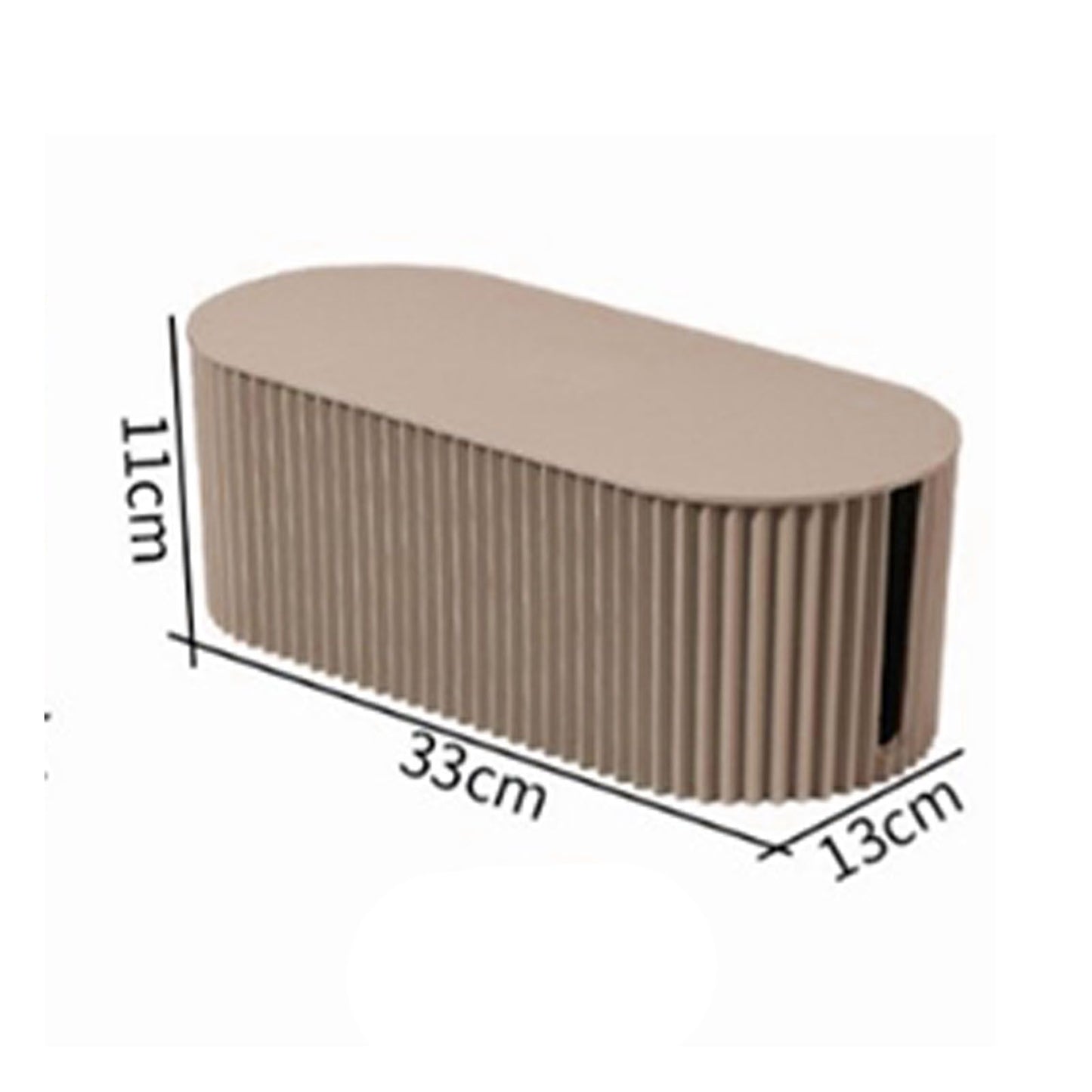 Cable Organizer Box Large Capacity Durable ABS Detachable Cover Insulated Cord Management Box for PC TV Appliances Light Coffee Small Size