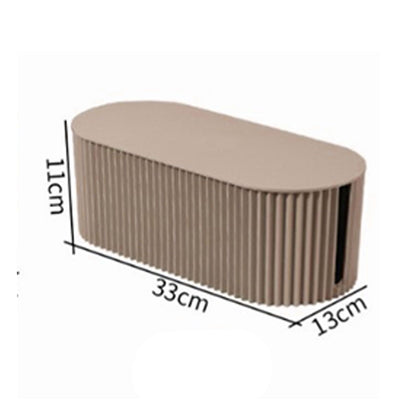 Cable Organizer Box Large Capacity Durable ABS Detachable Cover Insulated Cord Management Box for PC TV Appliances Light Coffee Small Size