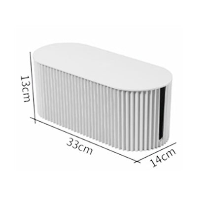 Cable Organizer Box Large Capacity Durable ABS Detachable Cover Insulated Cord Management Box for PC TV Appliances White Large Size