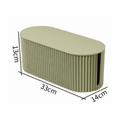 Cable Organizer Box Large Capacity Durable ABS Detachable Cover Insulated Cord Management Box for PC TV Appliances Greyish Green Large Size