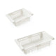 Fridge Drawer Organizer Retractable Multifunction Space Saving Refrigerator Storage Box White 20.5x16.4x7.6cm / 8.1x6.5x3.0in