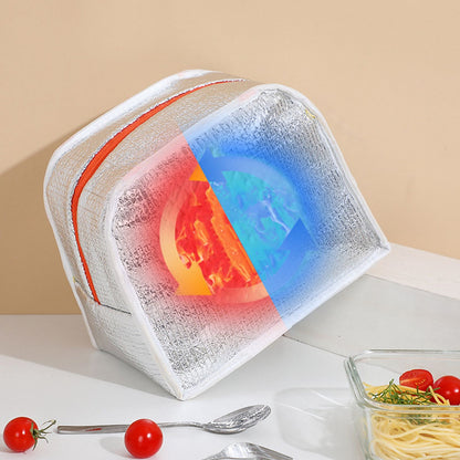 Thermal Bag Cartoon Large Capacity Heat Preservation Cute Lunch Bag for Children Green Dinosaur