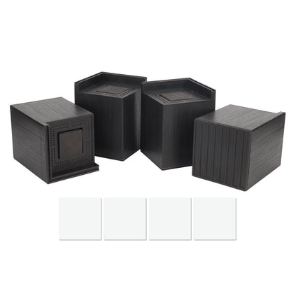 4PCS Sofa Risers Square 4in Porose Bed Lifts Furniture Risers for Fixing Small Pointy Feet Black