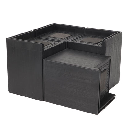 4PCS Sofa Risers Square 4in Porose Bed Lifts Furniture Risers for Fixing Small Pointy Feet Black