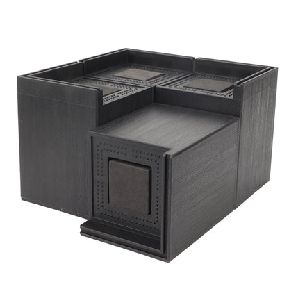 4PCS Sofa Risers Square 4in Porose Bed Lifts Furniture Risers for Fixing Small Pointy Feet Black