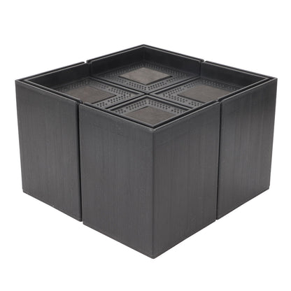 4PCS Sofa Risers Square 4in Porose Bed Lifts Furniture Risers for Fixing Small Pointy Feet Black