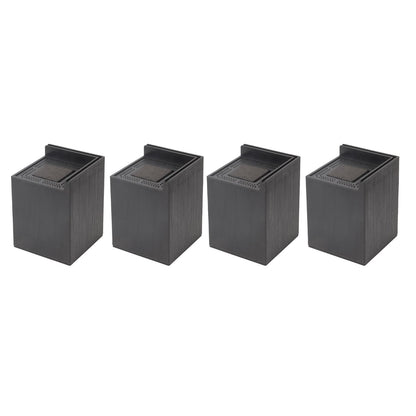 4PCS Sofa Risers Square 4in Porose Bed Lifts Furniture Risers for Fixing Small Pointy Feet Black