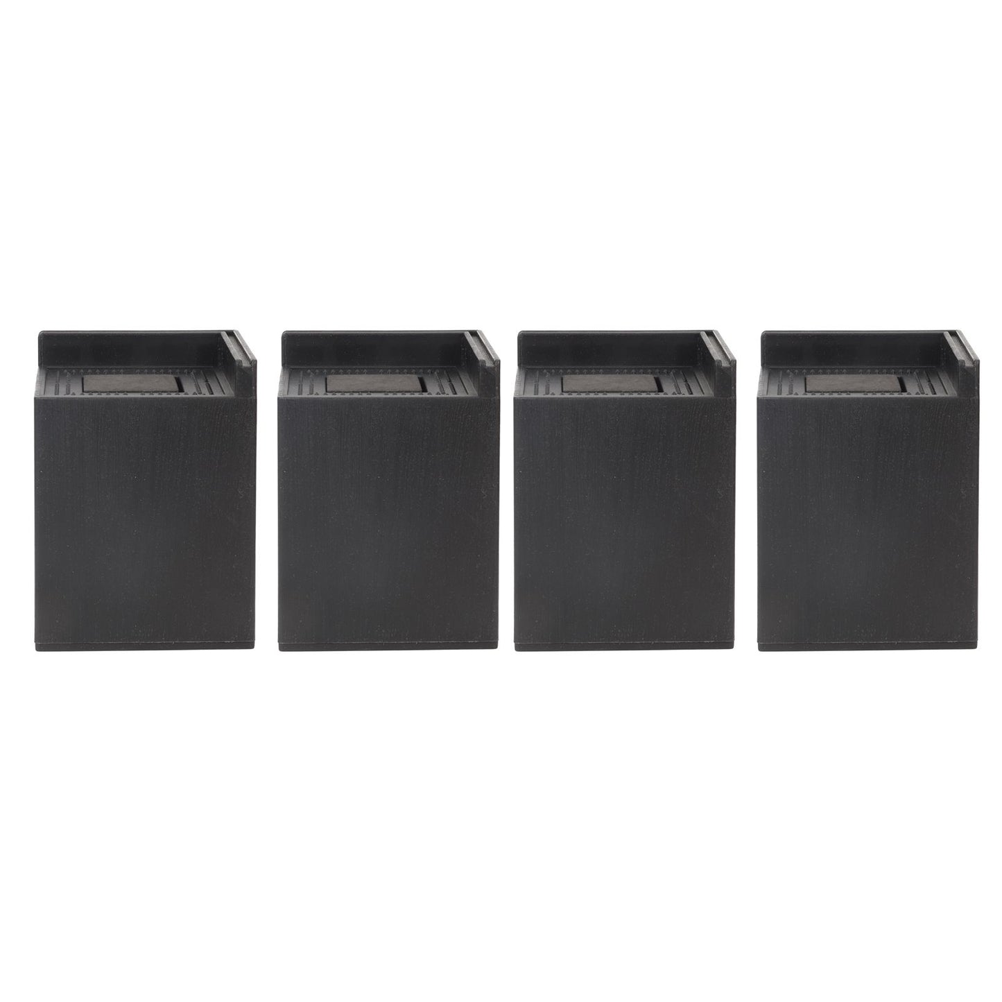 4PCS Sofa Risers Square 4in Porose Bed Lifts Furniture Risers for Fixing Small Pointy Feet Black