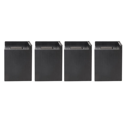 4PCS Sofa Risers Square 4in Porose Bed Lifts Furniture Risers for Fixing Small Pointy Feet Black
