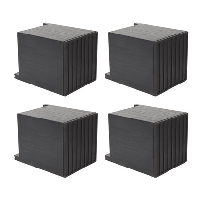 4PCS Sofa Risers Square 4in Porose Bed Lifts Furniture Risers for Fixing Small Pointy Feet Black