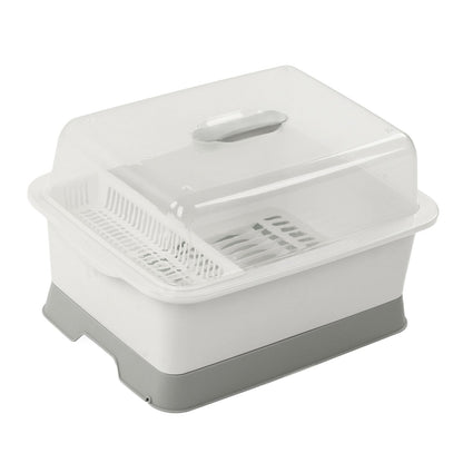 Dish Drainer Minimalist Dustproof Space Saving Dish Drying Bowl with Lid for Home Kitchen L