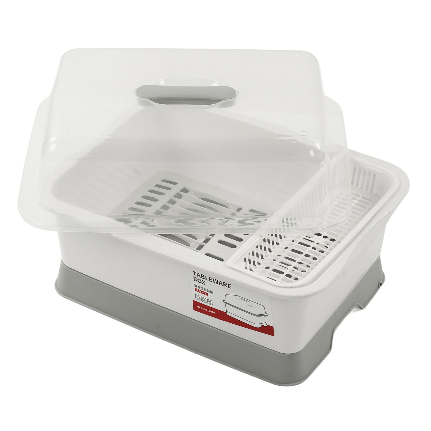 Dish Drainer Minimalist Dustproof Space Saving Dish Drying Bowl with Lid for Home Kitchen L